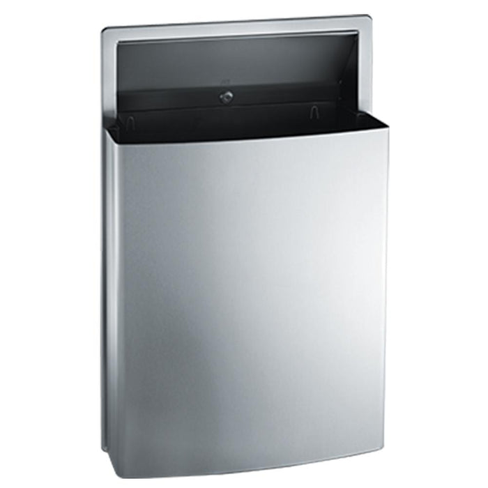 ASI 20458 Roval Waste Receptacle 11.2 Gal. Semi-Recessed - Satin - Prestige Distribution