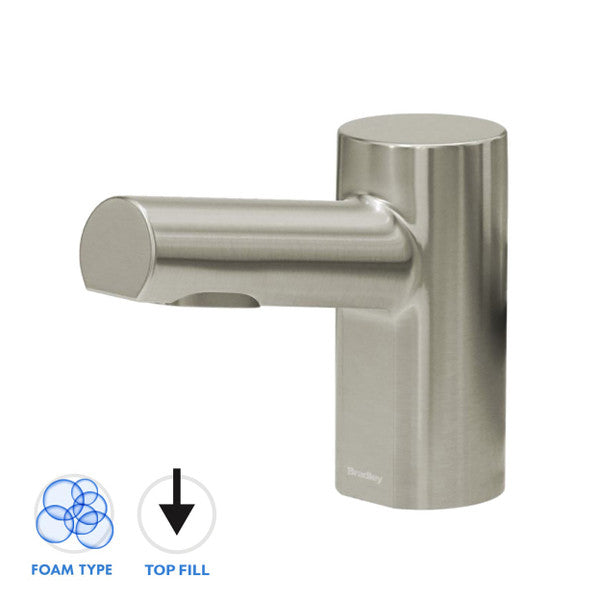 Bradley 6-3300-RFT Metro Series Top Fill Deck Mounted Soap Dispenser - Foam - Prestige Distribution