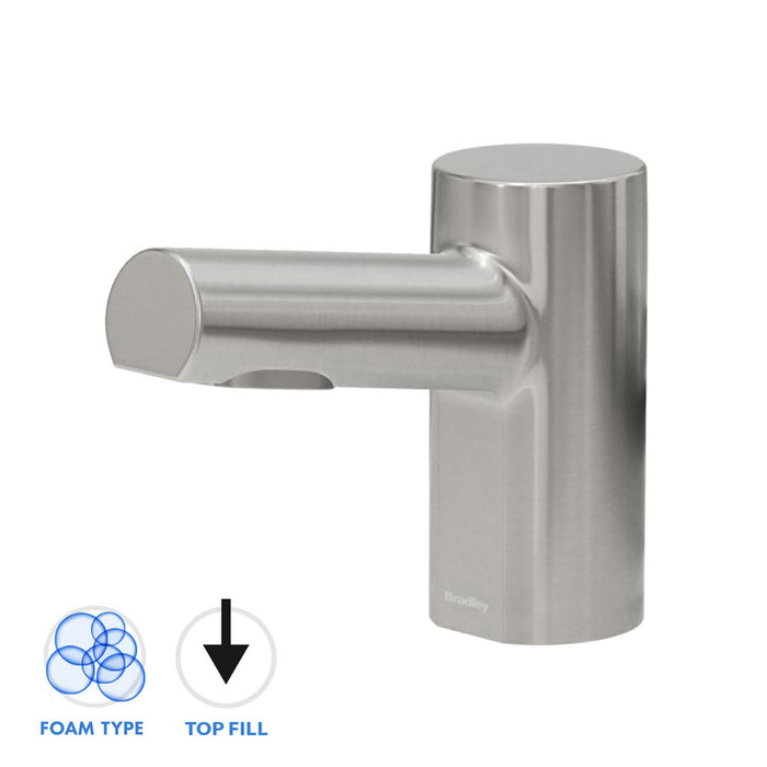 Bradley 6-3300-RFT Metro Series Top Fill Deck Mounted Soap Dispenser - Foam - Prestige Distribution