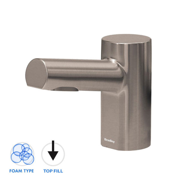 Bradley 6-3300-RFT Metro Series Top Fill Deck Mounted Soap Dispenser - Foam - Prestige Distribution