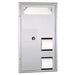 Bobrick B35715 ClassicSeries Seat Cover Dispenser w/ Toilet Paper Dispenser & Sanitary Disposal Partition Mounted - Satin - Prestige Distribution